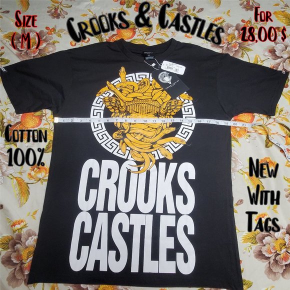 Crooks & Castles Black T-Shirt (M) New With Tags - Picture 1 of 4